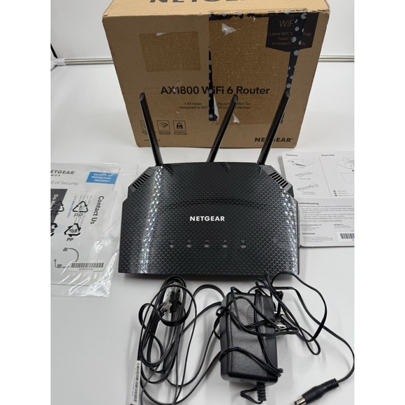 NETGEAR AX1800 1000 Mbps 4 Port Wireless Router (R6700AX-1AZNAS)‎ - Picture 2 of 9